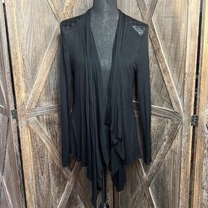 Heart Hips faux leather cardigan